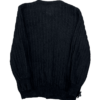 Czarny Vintage Wełniany Sweter Kwiaty (m)